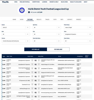 FA Full-Time fixture list