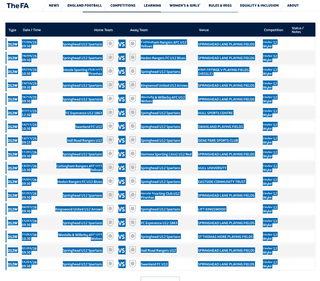 Selecting fixture rows on FA Full-Time
